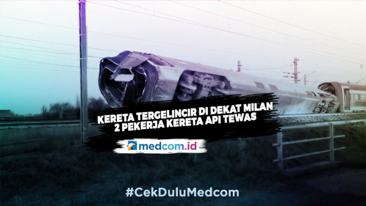 Kereta Tergelincir di Dekat Milan, 2 Pekerja Kereta Api Tewas