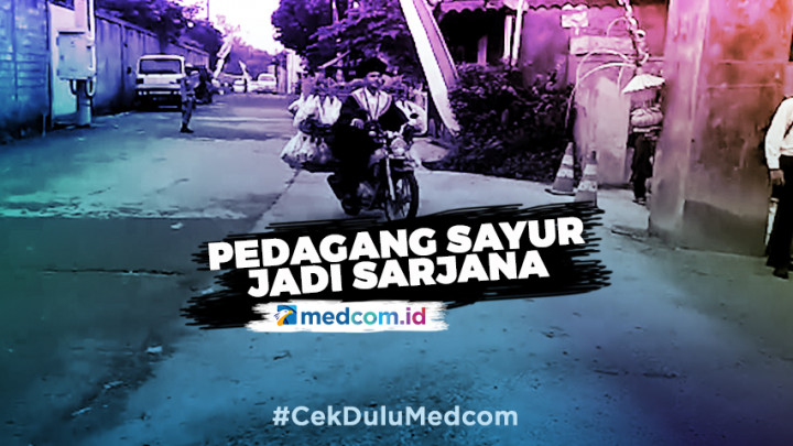 Jadi Sarjana, Pedagang Ini Bawa Dagangan Saat Wisuda