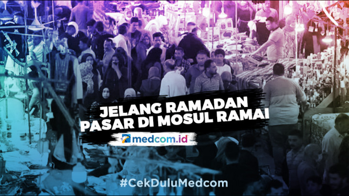 Jelang Ramadan, Pasar di Mosul Ramai