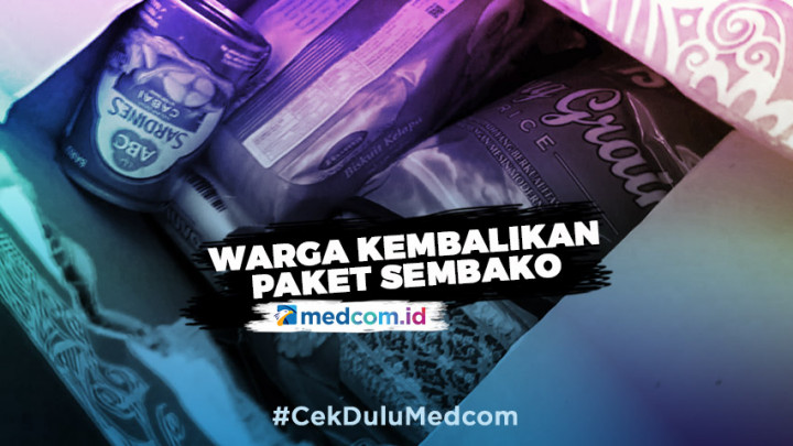 Warga Kembalikan Paket Sembako Salah Sasaran