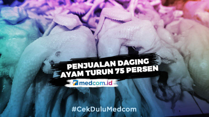 Penjualan Daging Ayam Turun 75 Persen