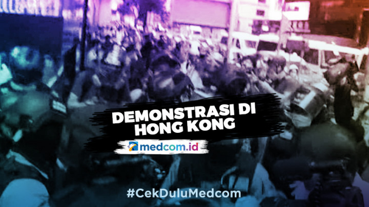 Polisi Bersenjata Bubarkan Demonstran di Hong Kong