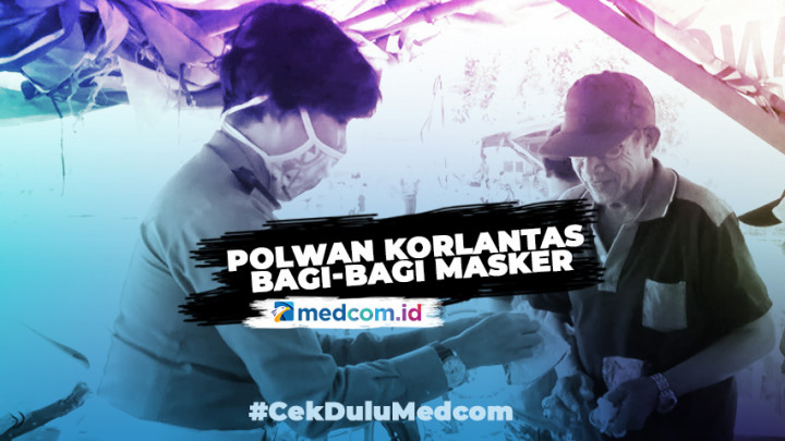 Peringati Hari Lahir Pancasila, Polwan Korlantas Bagi-bagi Masker