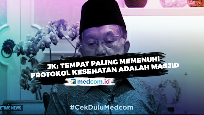 JK: Tempat Paling Memenuhi Protokol Kesehatan adalah Masjid