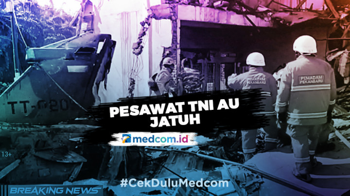 Pesawat TNI AU Jatuh di Permukiman Warga