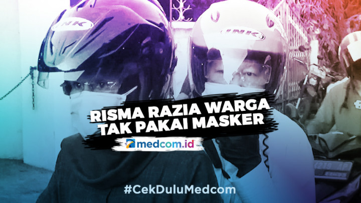 Patroli dengan Sepeda Motor, Risma Hukum Push Up Warga Tak Pakai Masker