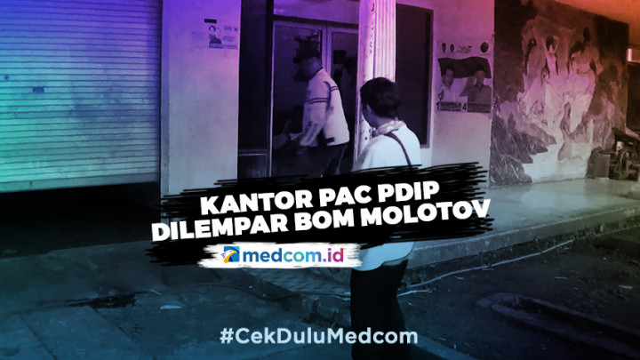 Kantor PAC PDIP di Bogor Dilempar Bom Molotov