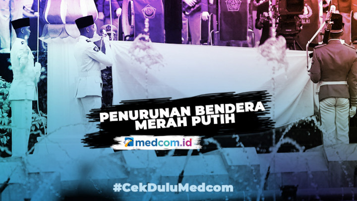Upacara Penurunan Bendera Merah Putih di Istana Merdeka