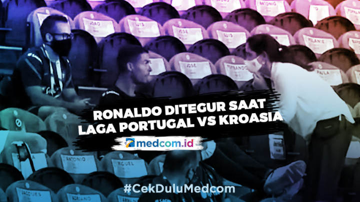 Ronaldo Ditegur karena Tak Pakai Masker di Stadion