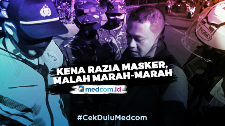 Oknum Polisi Marah-marah saat Terjaring Razia Masker