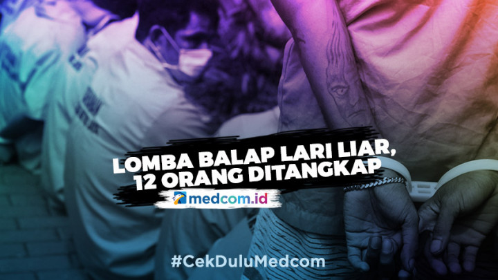 Lomba Balap Lari Liar Viral di Media Sosial, 12 Orang Ditangkap