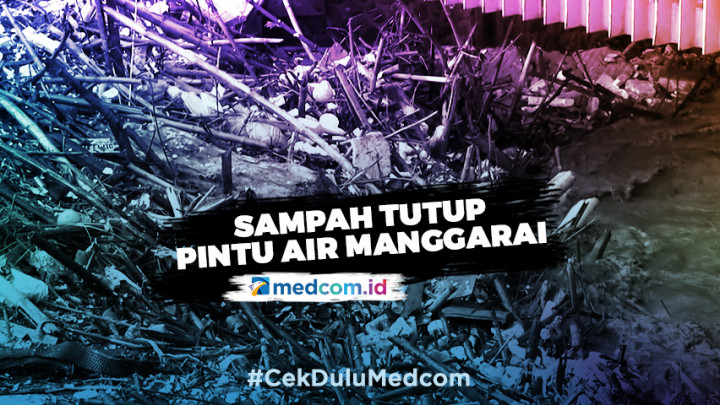 Sampah di Pintu Air Manggarai Capai 500 Kubik