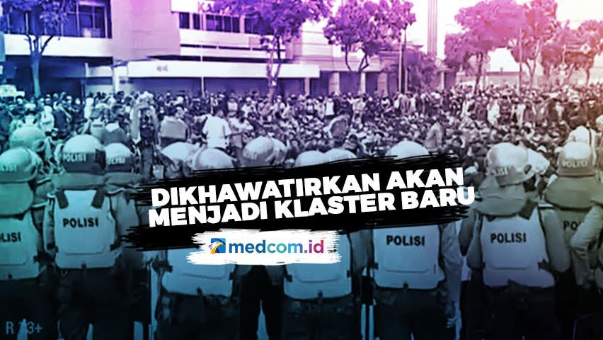 Unjuk Rasa Rawan Sebaran COVID-19 - Highlight Primetime News Metro TV