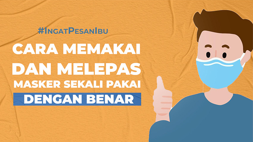 Begini Cara Pakai dan Lepas Masker yang Benar