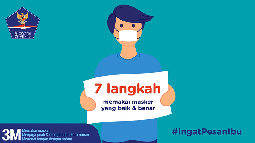 Tujuh Langkah Memakai Masker yang Benar