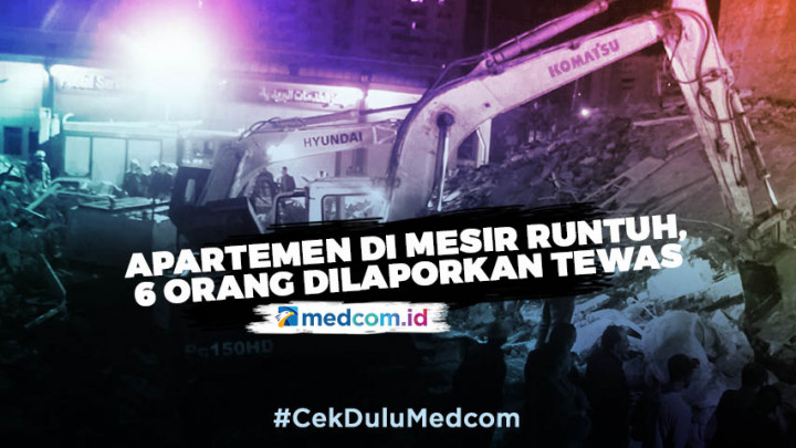 Apartemen di Mesir Runtuh, 6 Orang Dilaporkan Tewas