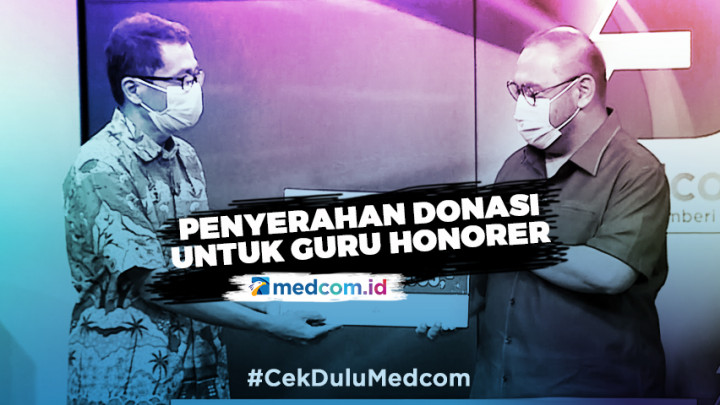 Medcom.id Beri Donasi Rp282 Juta untuk Guru Honorer
