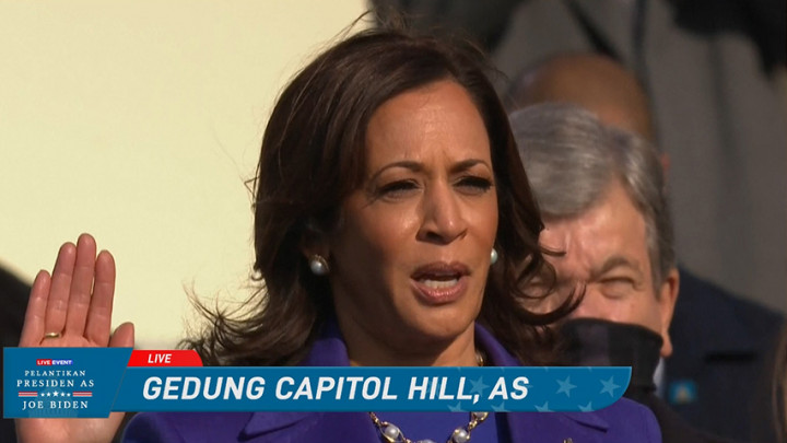Kamala Harris Bersumpah Sebagai Wakil Presiden AS
