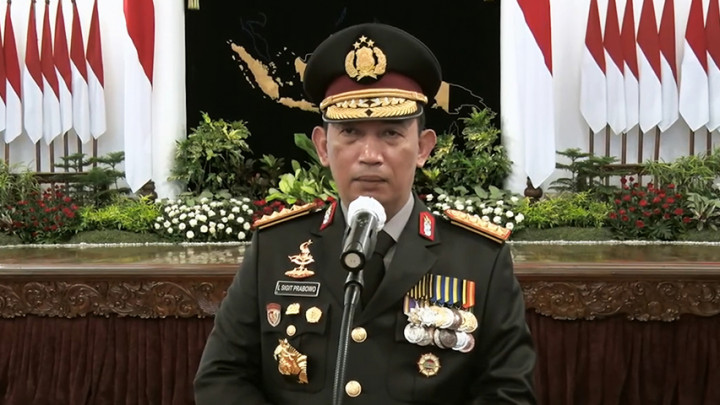 Pidato Perdana Kapolri Listyo Sigit Usai Dilantik