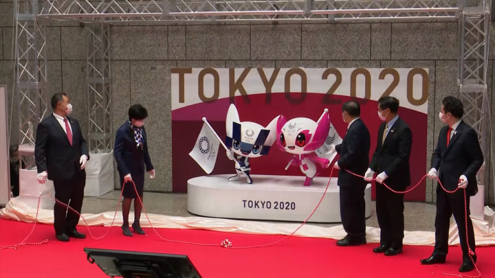 Patung Maskot Dipamerkan di 100 Hari Jelang Olimpiade Tokyo