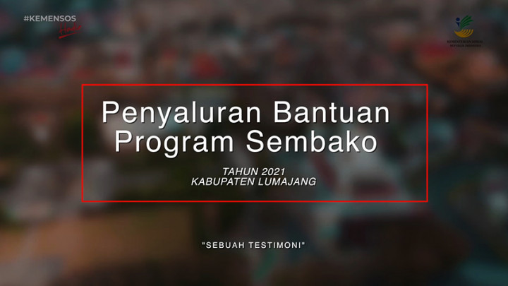 Penyaluran Bantuan Sembako di Lumajang