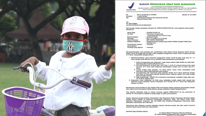 BPOM Setujui Vaksin Untuk Anak