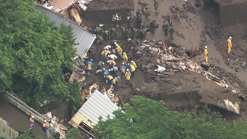 24 Korban Longsor di Jepang Masih Belum Ditemukan