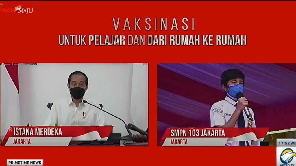Jokowi Dengarkan Curhatan Siswa Ingin Sekolah Tatap Muka