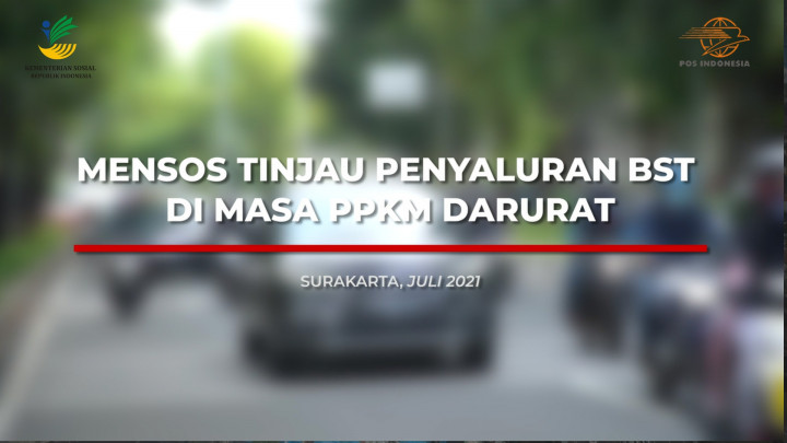 Mensos Tinjau Penyaluran BST di Masa PPKM Darurat