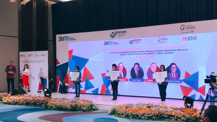 Launching Pembebasan Biaya Bagi Pekerja Migran Indonesia Melalui KUR dan KTA