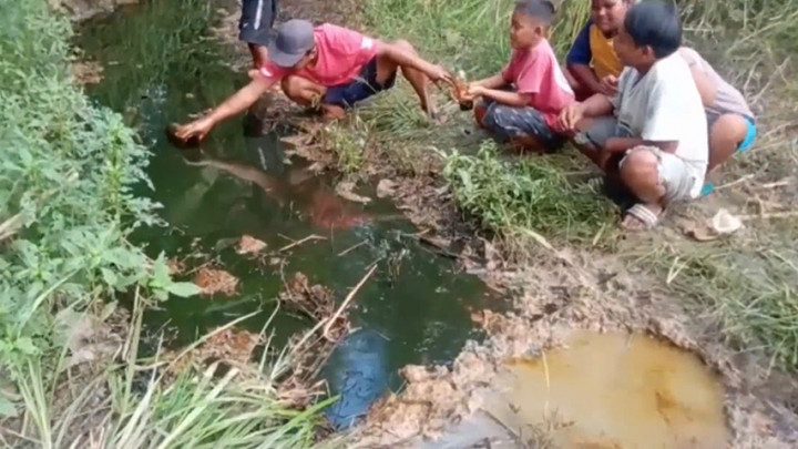 Pipa Minyak Mentah Pertamina Bocor, Aliran Sungai di Bojonegoro Tercemar