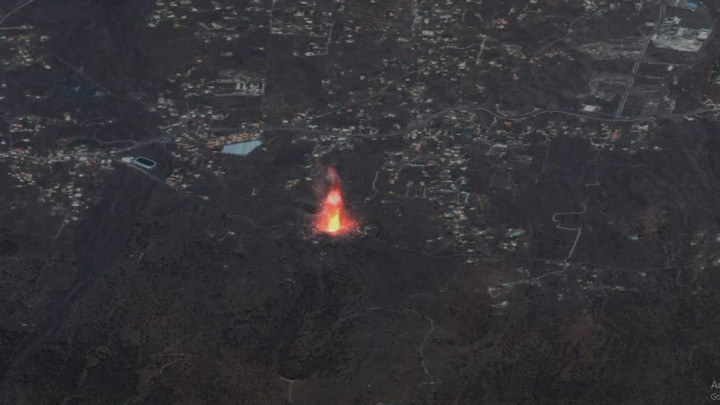 Beginilah Penampakan Letusan Gunung Cumbre Vieja Spanyol dari Satelit