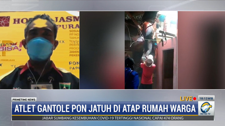 PON XX Papua, Kronologi Atlet Gantole Jatuh dan Tersangkut di Atap Rumah Warga Saat Bertanding