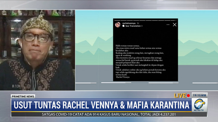 Diduga Adanya Mafia Karantina Dalam Kasus Rachel Vennya