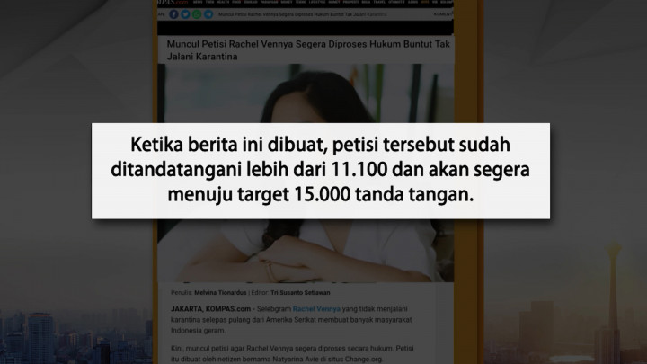 Petisi Desak Proses Hukum Rachel Vennya Segera Dilakukan