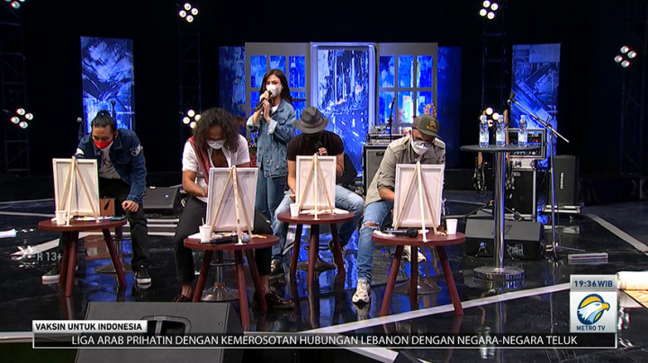 Vaksin Slank untuk Indonesia – Keseruan Slank dan Eva Alicia Pelukis Muda Peraih Rekor Muri dalam Melukis