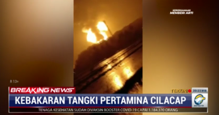 Detik-detik Tangki Pertamina RU IV Cilacap Terbakar