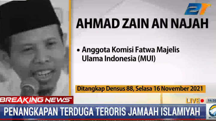 Terjaring Terorisme, Ahmad Zain Dinonaktifkan dari MUI