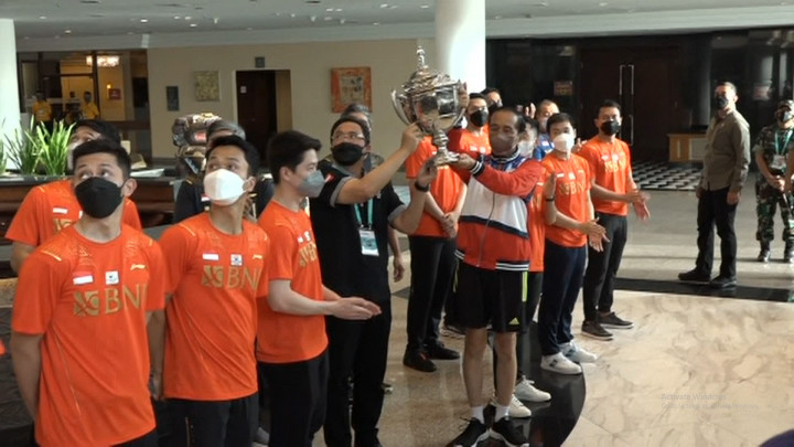 Presiden Jokowi Beri Apresiasi Tim Piala Thomas Indonesia