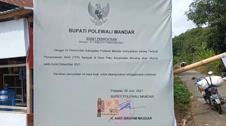 Cemari Lingkungan, Warga Polman Tutup Akses Jalan ke TPA