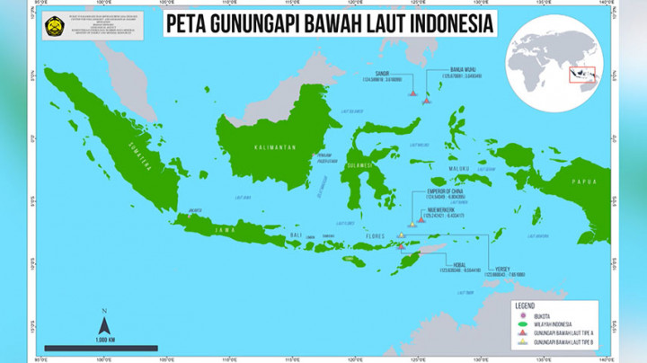 Temuan Baru, 8 Gunung Api Bawah Laut di Indonesia