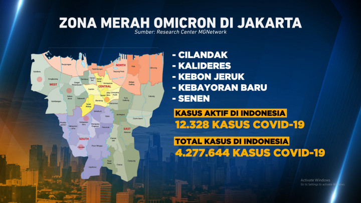 Omicron Meningkat, Ini Daftar Zona Merah di Jakarta