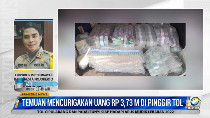Kronologi Penemuan Uang Rp3,7 Miliar di Exit Tol Mojokerto