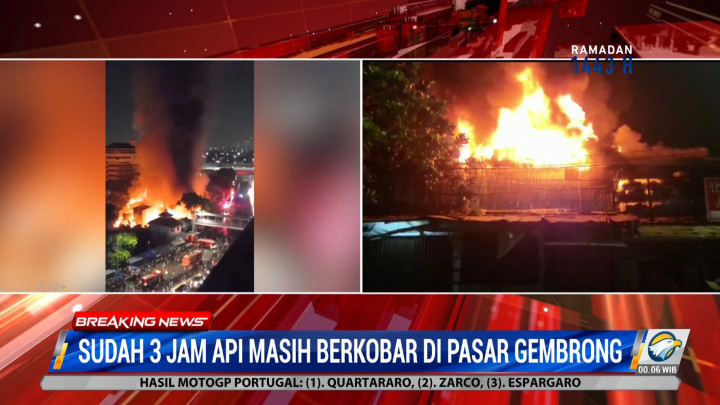Kebakaran Hebat di Pasar Gembrong Jaktim, 25 Unit Diterjunkan ke Lokasi