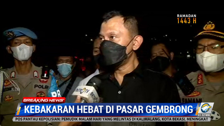 Diduga Korsleting Listrik, Pasar Gembrong Jaktim Hangus Dilalap Api