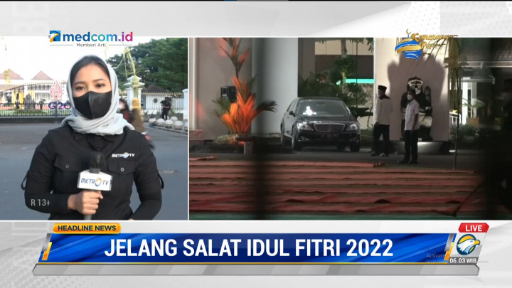 Jokowi Salat Id di Istana Kepresidenan Yogyakarta