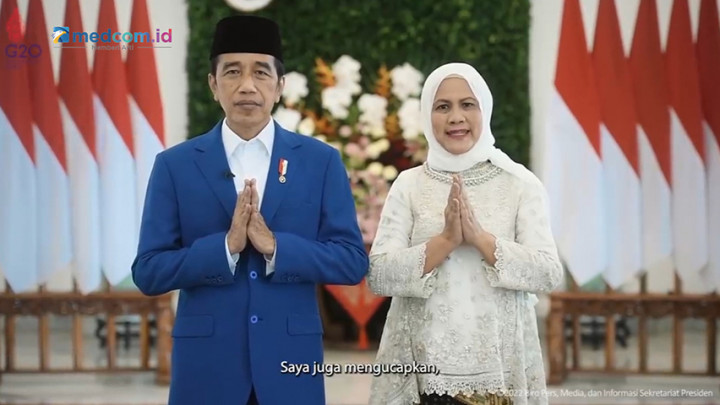 Presiden Jokowi dan Ibu Negara Iriana Ucapkan Selamat Idulfitri 1443 H