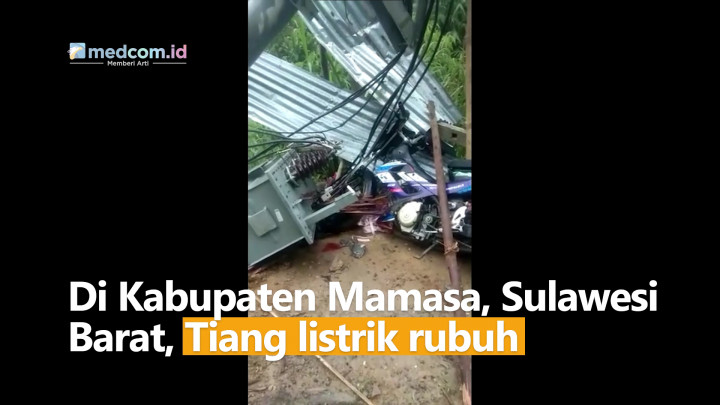 Tiang Listik di Sulawesi Barat Rubuh, Tiga Anak Tertimpa