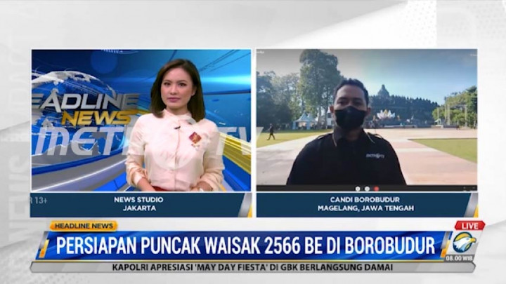 Persiapan Puncak Perayaan Waisak 2566 BE/2022 di Candi Borobudur