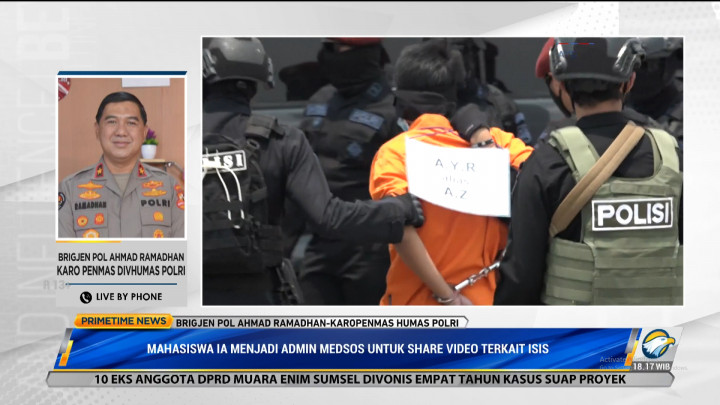 Terpapar Teroris, Seorang Mahasiswa Jadi Admin Medsos Sebarkan Video Terkait ISIS